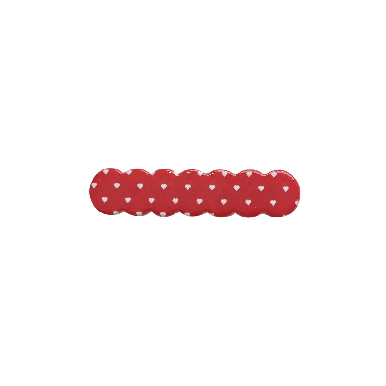 Scalloped Acrylic Hair Clip - 28 Prints