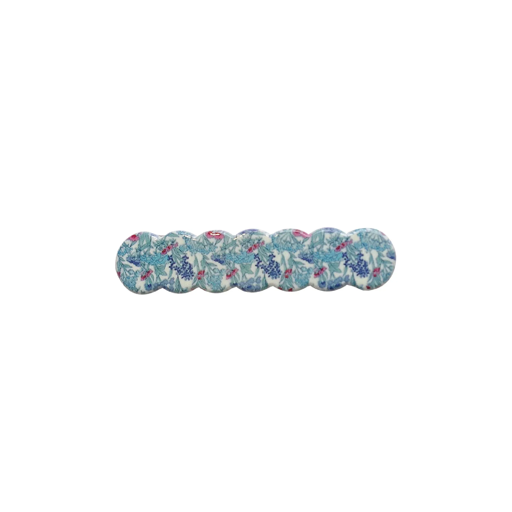 Scalloped Acrylic Hair Clip - 28 Prints