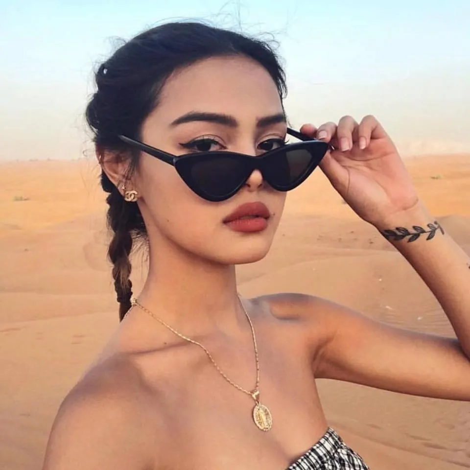 Sexy Retro Small Cat Eye Sun Glasses