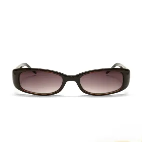 //Style 33// Deluxe Vintage 90s Narrow Rectangle Frame Sunglasses - Tortoise Grey