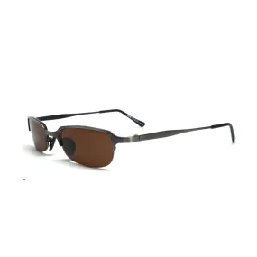 //Style M130// Vintage Geometric Oval Wire Frame Sunglasses - Brown
