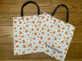 Three Guinea Pigs Pattern Halloween Pumpkin Tote Bags