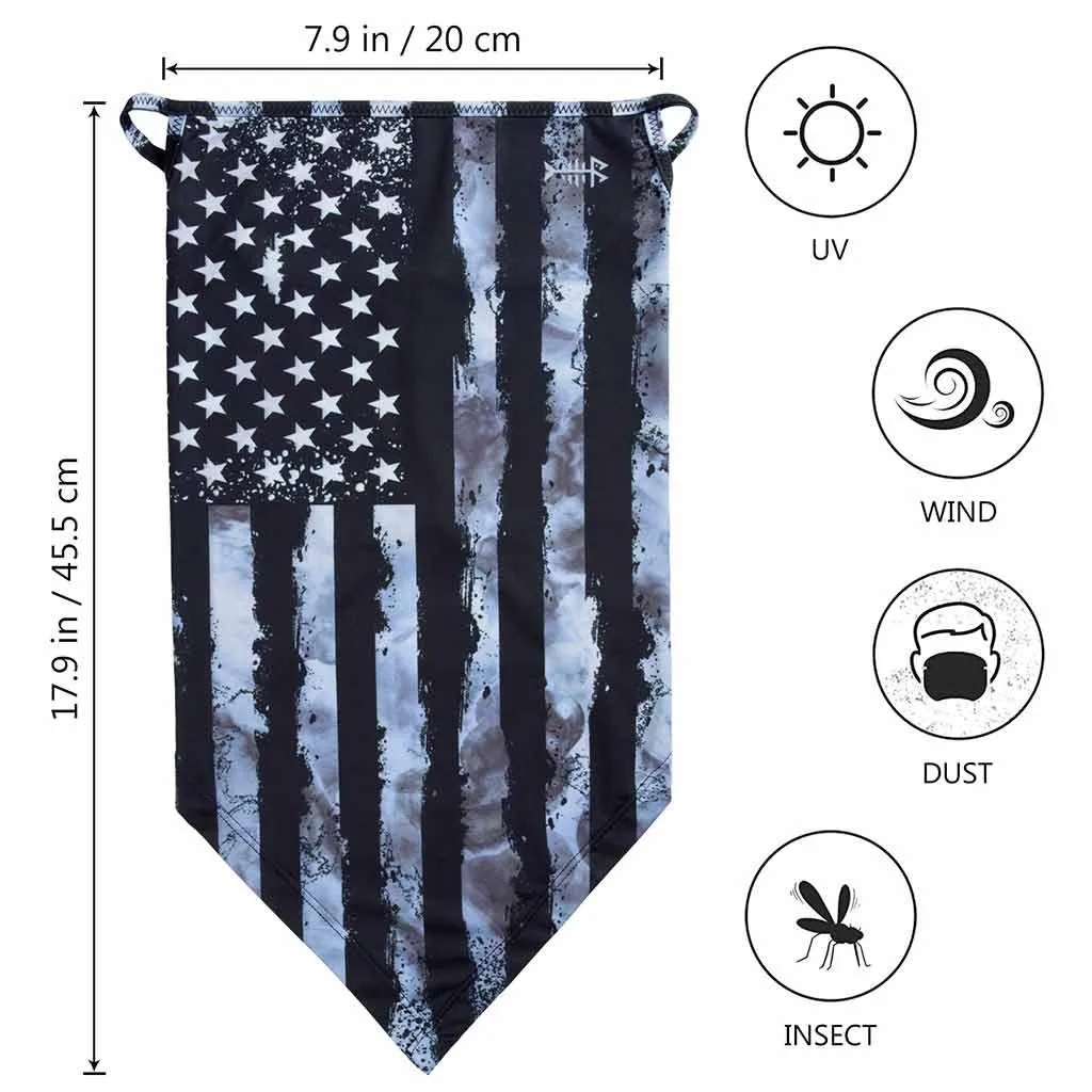 UPF 50  UV Protection Earloop Neck Gaiter Windproof Bandanas