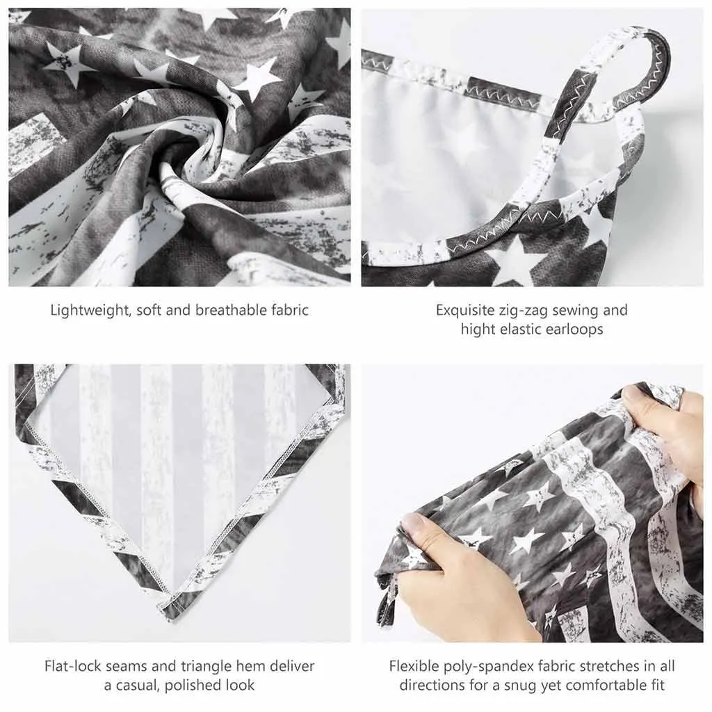UPF 50  UV Protection Earloop Neck Gaiter Windproof Bandanas