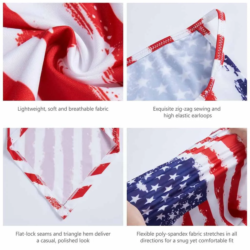 UPF 50  UV Protection Earloop Neck Gaiter Windproof Bandanas