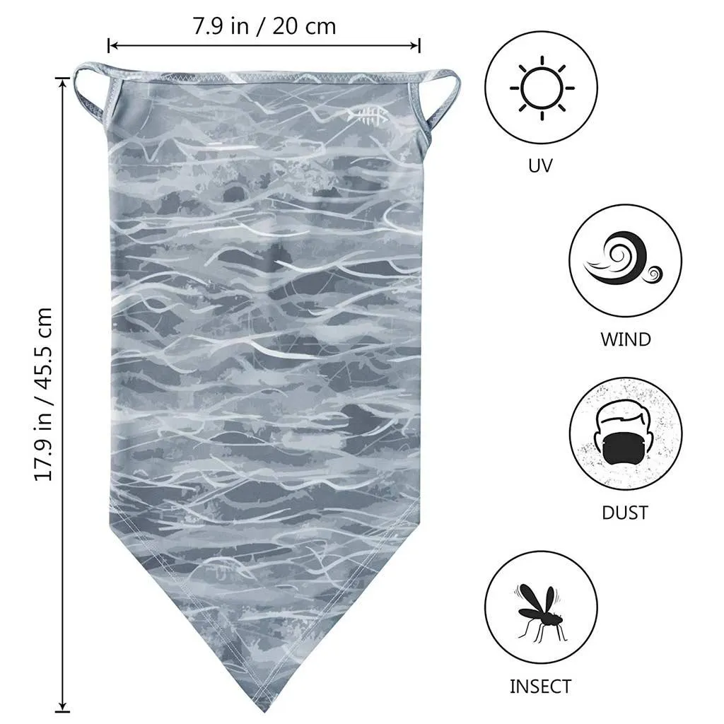 UPF 50  UV Protection Earloop Neck Gaiter Windproof Bandanas