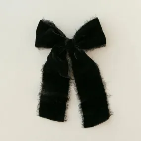 Velvet Clip On Statement Ribbon Bow