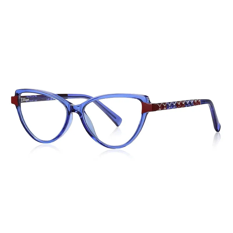 Vicky Women's Full Rim Cat Eye Tr 90 Stainless Steel Reading Glasses 2131