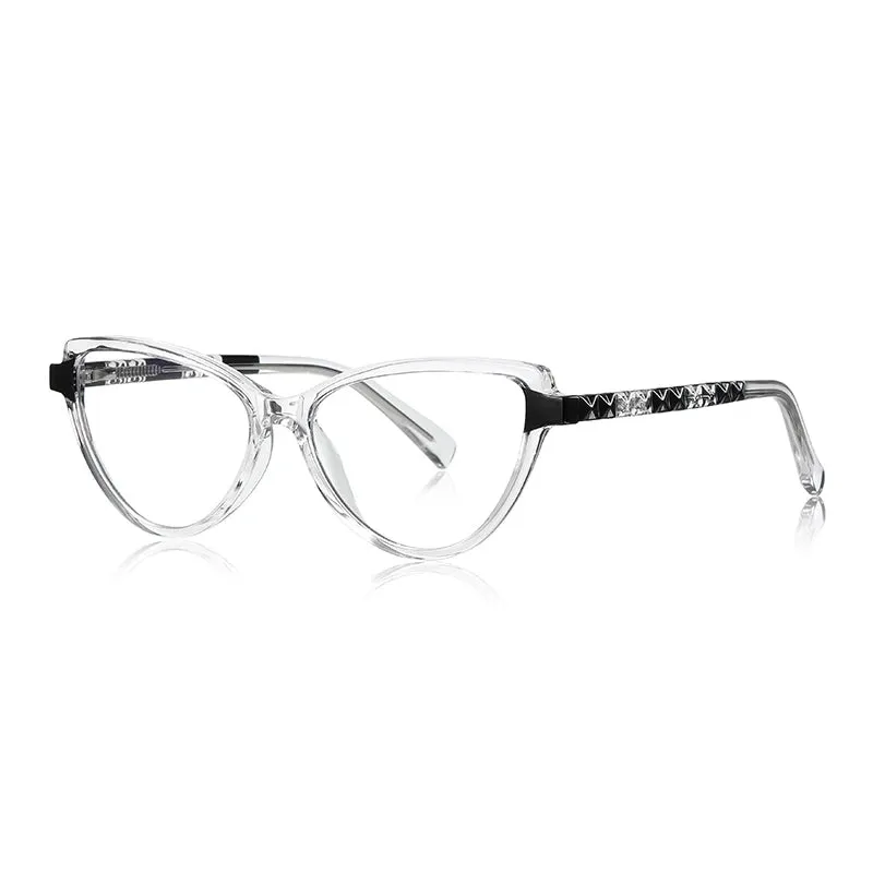 Vicky Women's Full Rim Cat Eye Tr 90 Stainless Steel Reading Glasses 2131