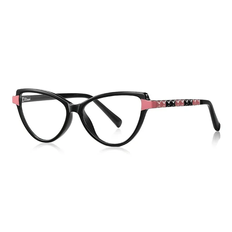 Vicky Women's Full Rim Cat Eye Tr 90 Stainless Steel Reading Glasses 2131