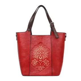 Vintage Hand Rubbing Cowhide Leather Tote Bags 8078
