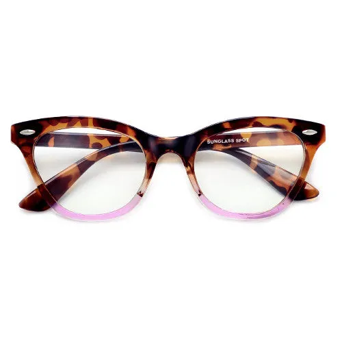 Vintage Inspired Cat Eye Silhouette Chic Trendy BLUE LIGHT Eyewear