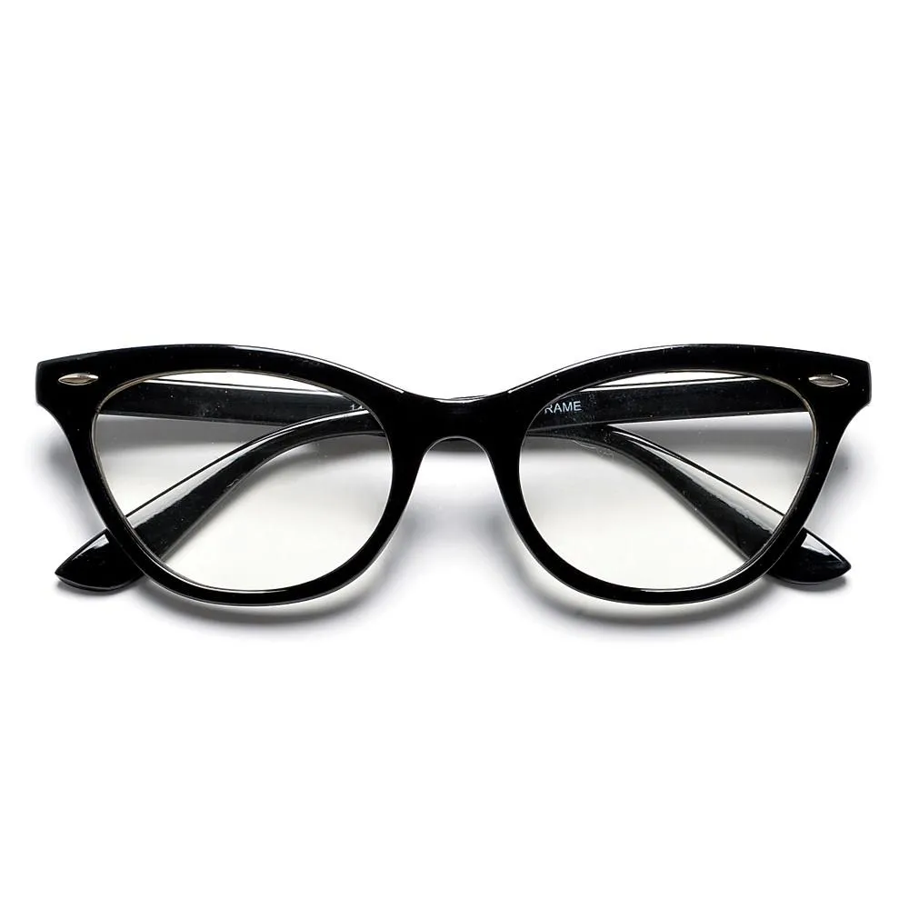 Vintage Inspired Cat Eye Silhouette Chic Trendy BLUE LIGHT Eyewear