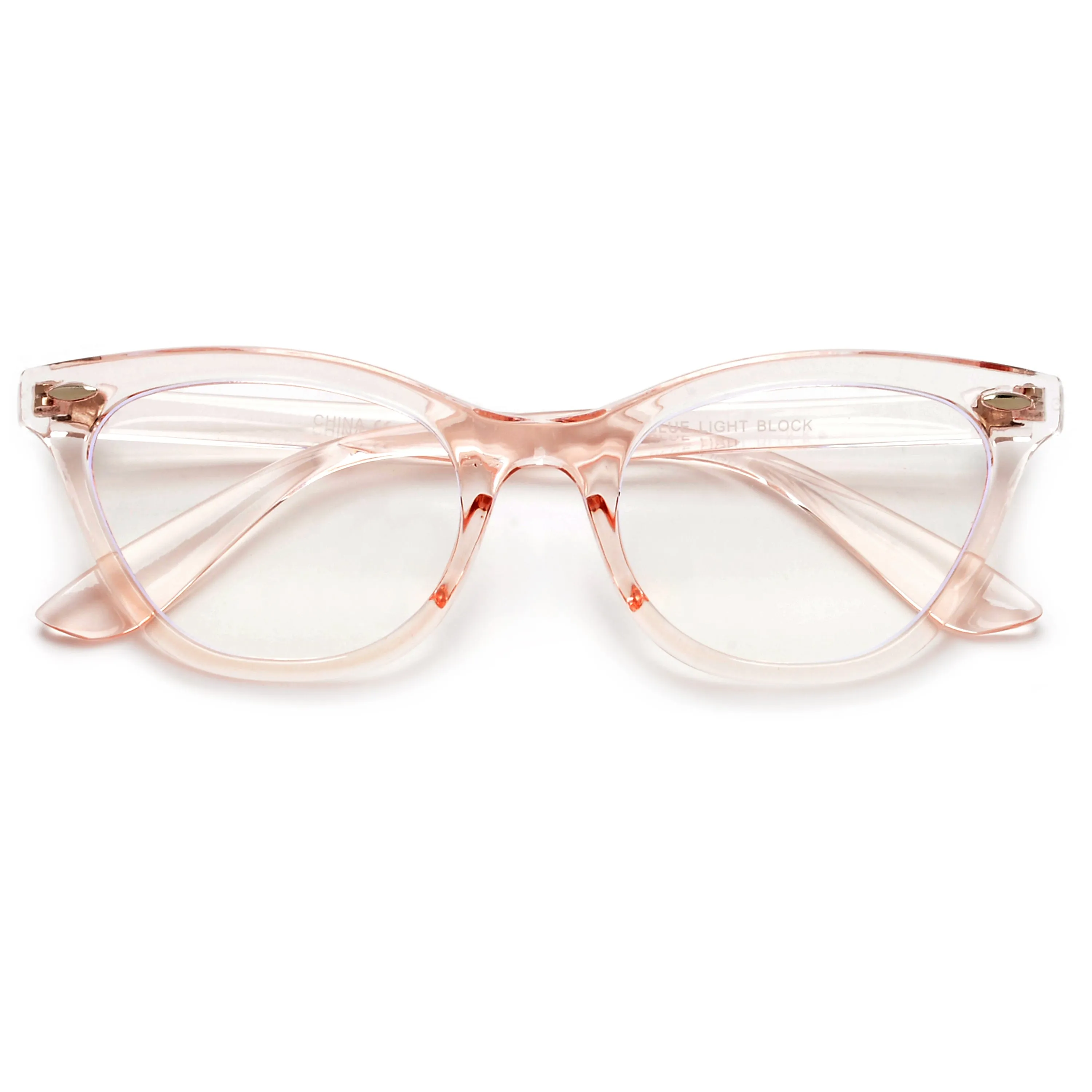 Vintage Inspired Cat Eye Silhouette Chic Trendy BLUE LIGHT Eyewear