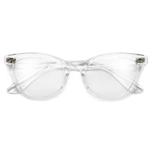 Vintage Inspired Cat Eye Silhouette Chic Trendy BLUE LIGHT Eyewear
