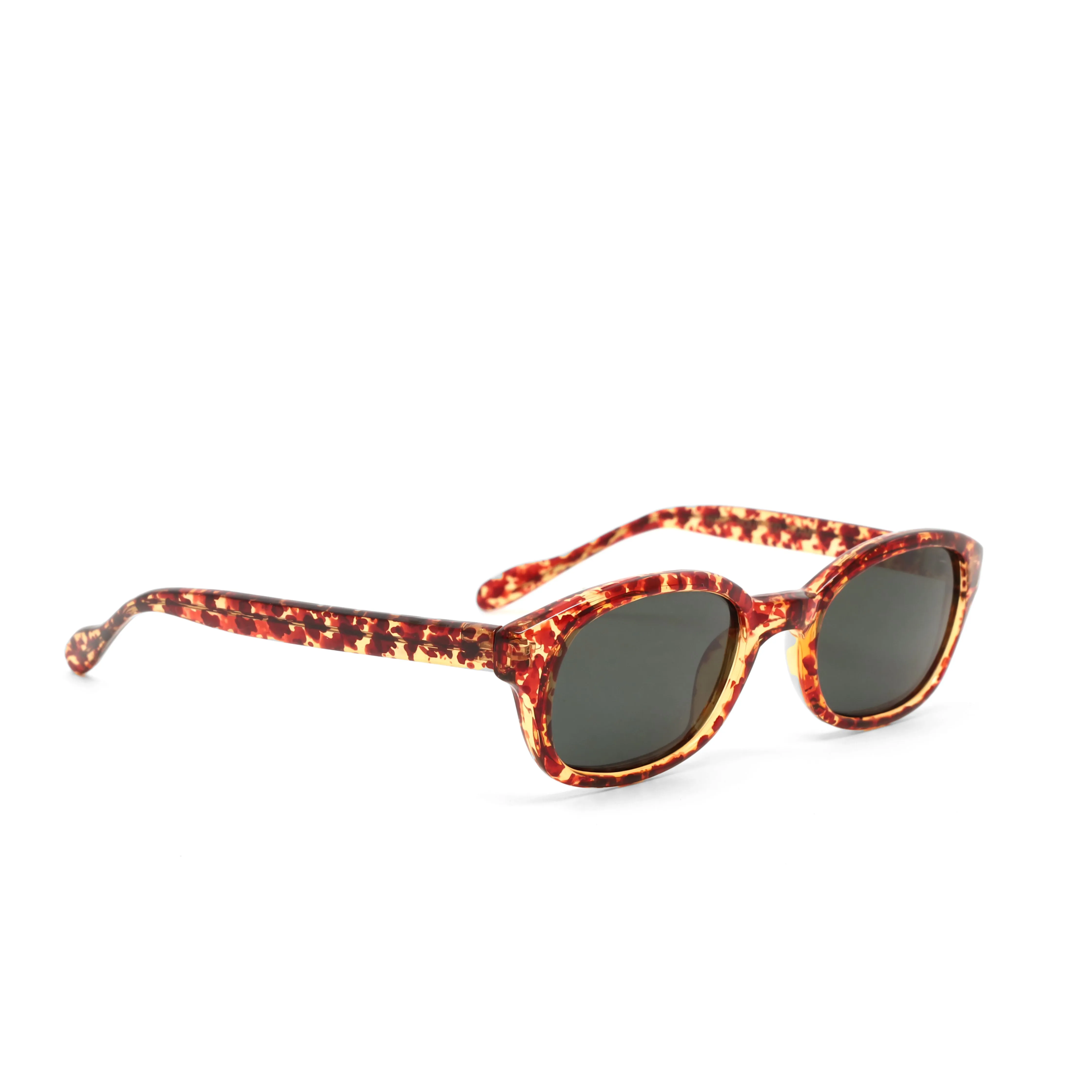 Vintage Small Sized 90s Mod Original Rectangle Sunglasses - Brown