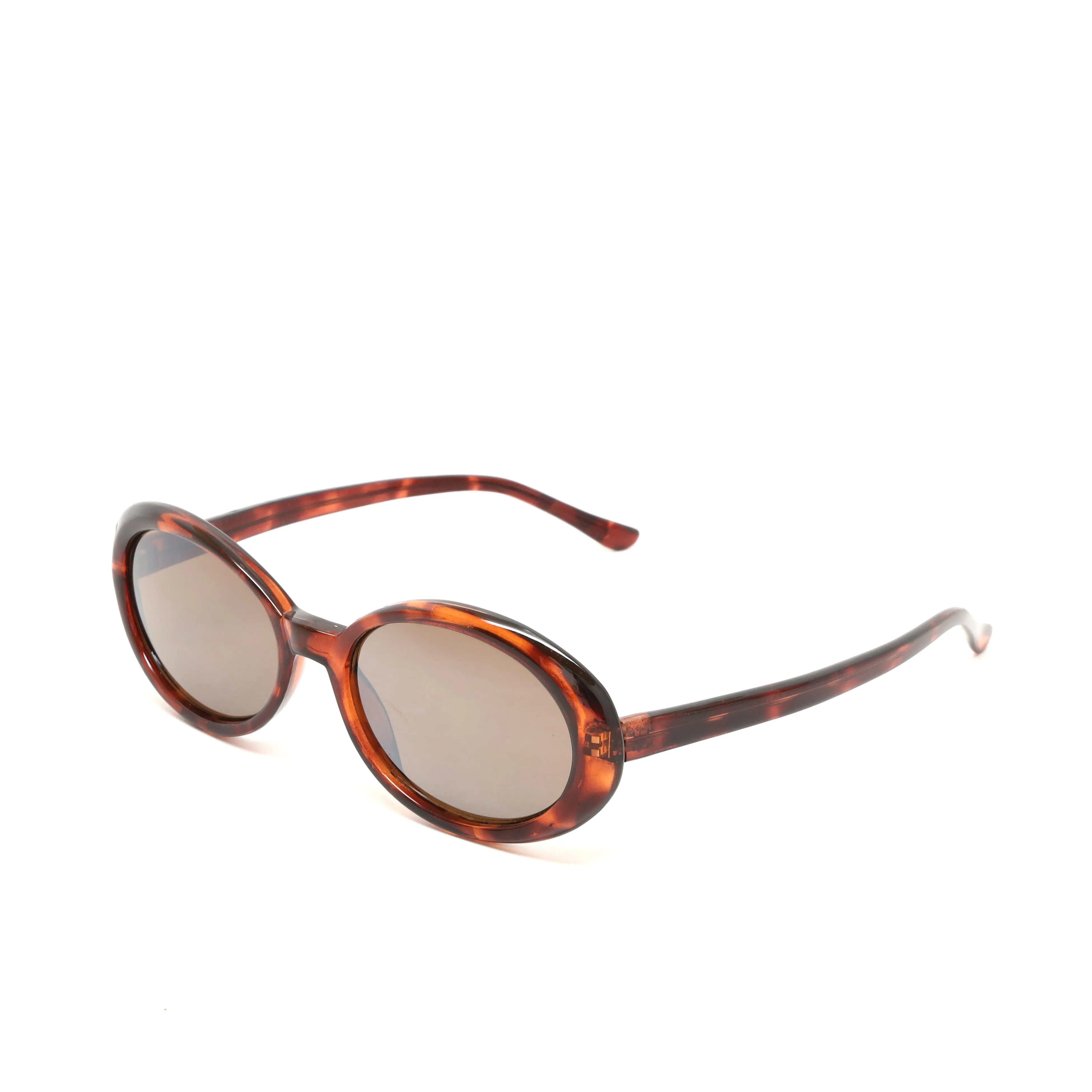 Vintage Standard Size 90s Mod Original Hermosa Oval Sunglasses - Tortoise Brown