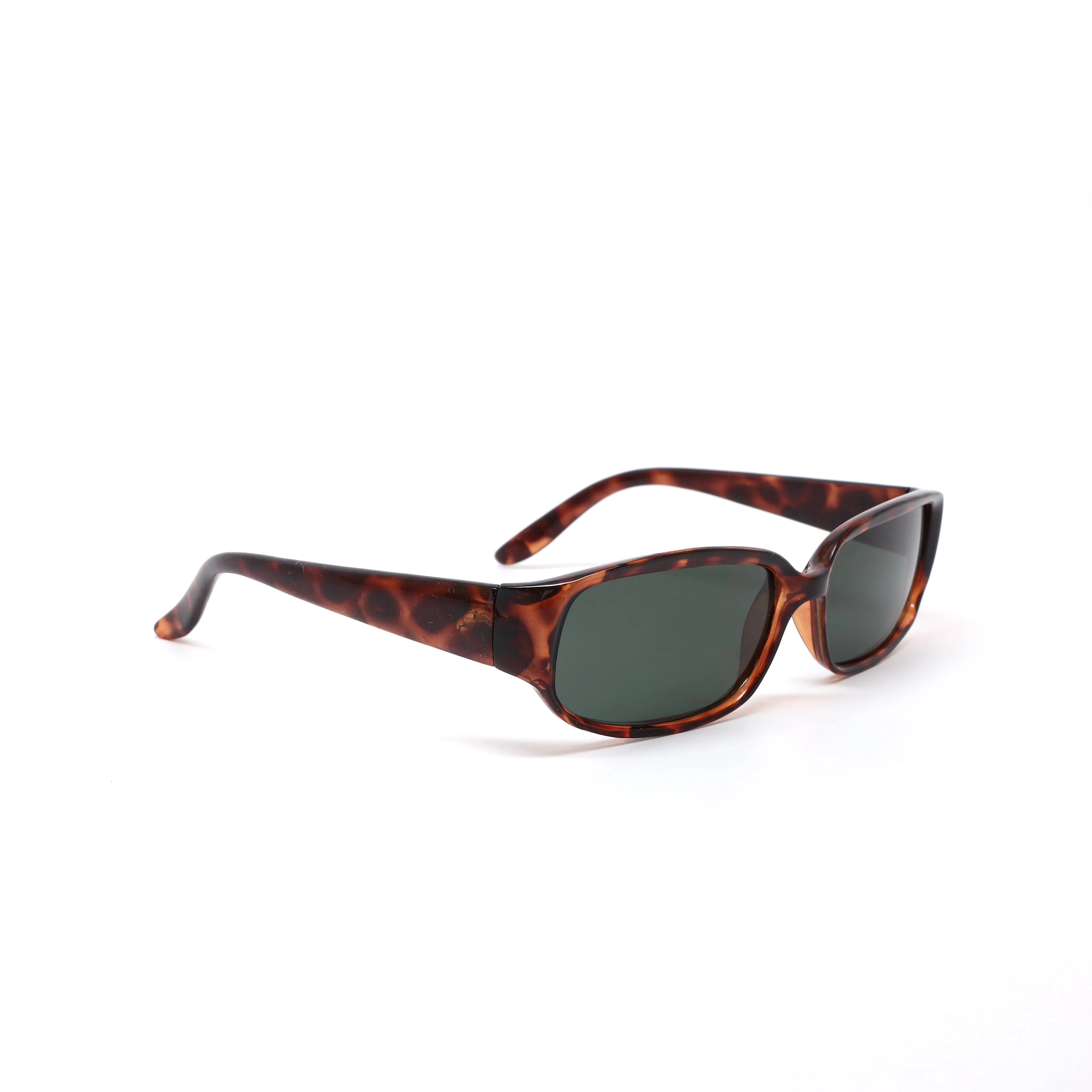 Vintage Standard Size Rectangle Frame Sunglasses - Tortoise