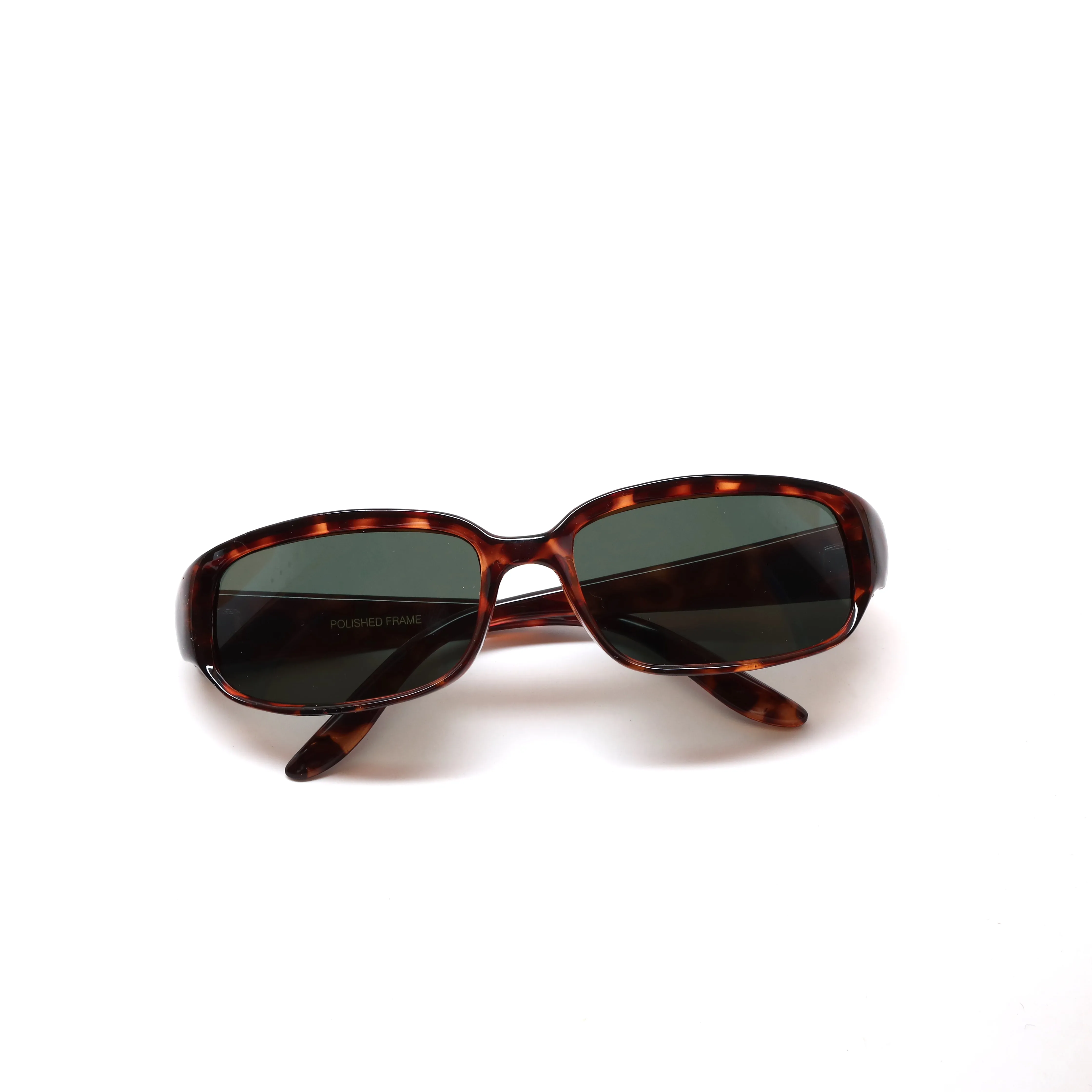 Vintage Standard Size Rectangle Frame Sunglasses - Tortoise