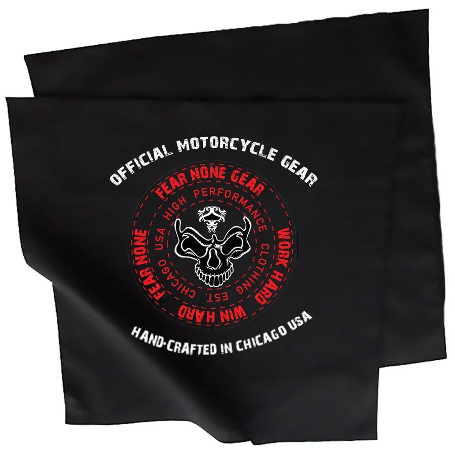 White & Red Skull Bandana
