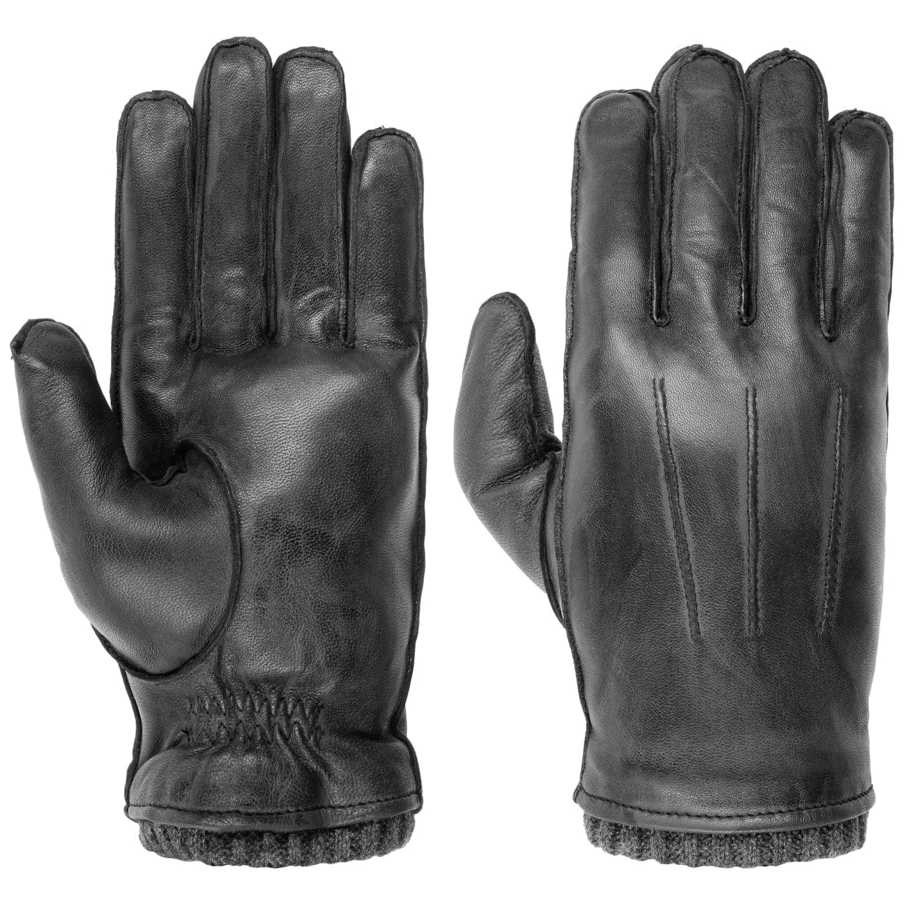 Wilson Knit Edge Leather Gloves by Pearlwood
