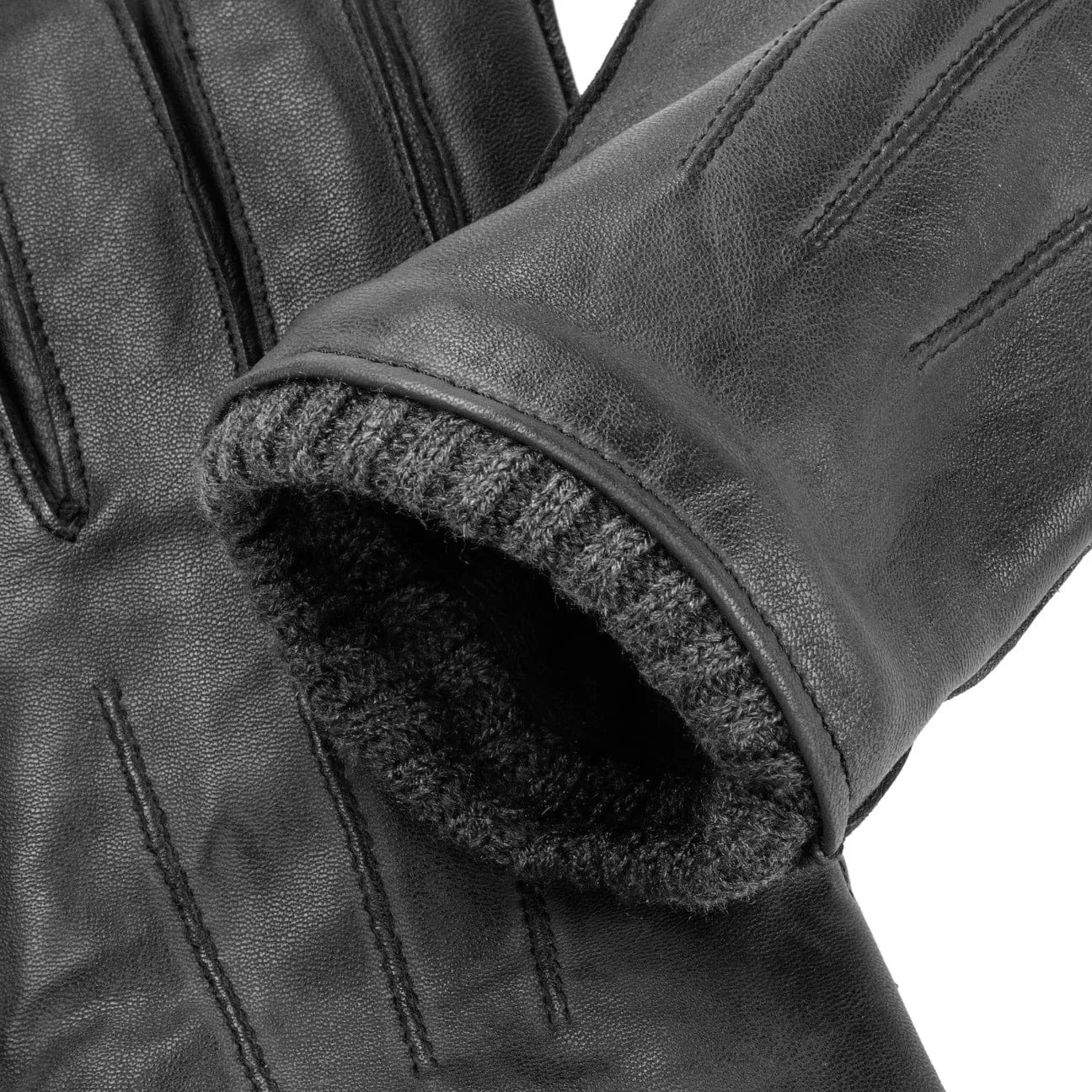 Wilson Knit Edge Leather Gloves by Pearlwood