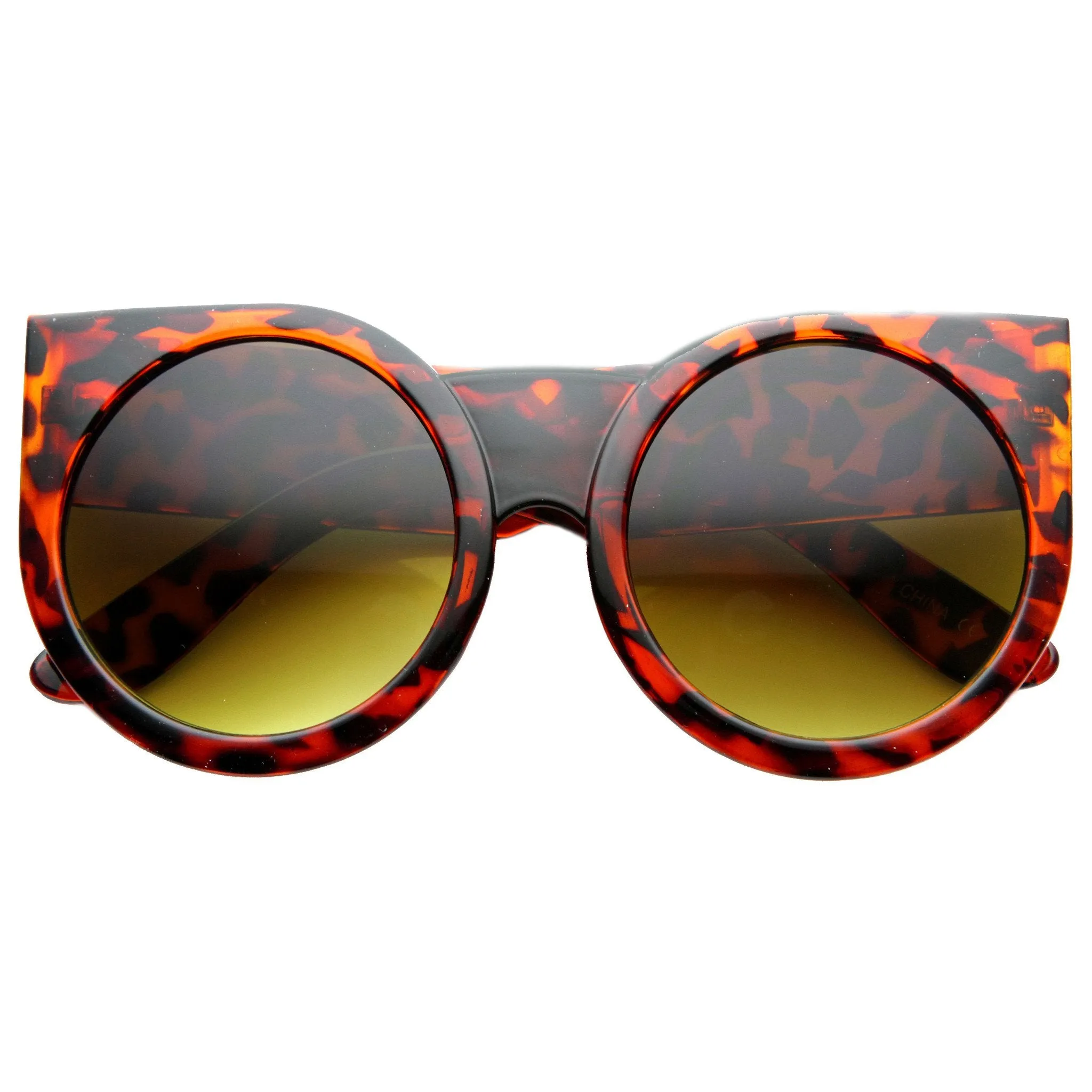 Women's Designer Super Bold Round Cat Eye Sunglasses 9278