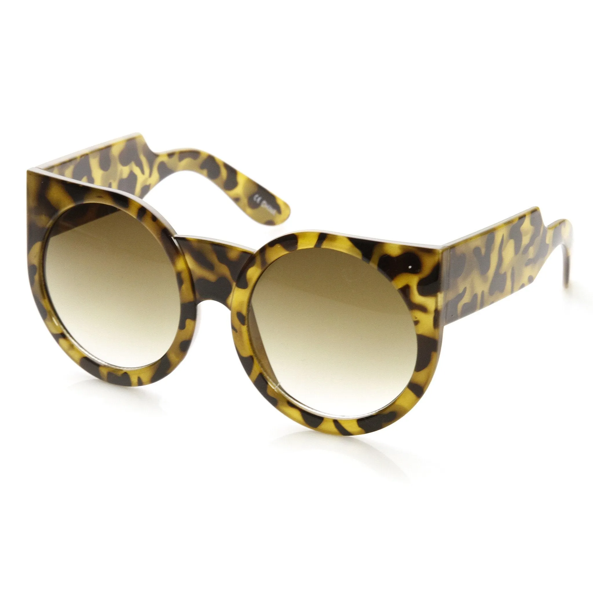 Women's Designer Super Bold Round Cat Eye Sunglasses 9278