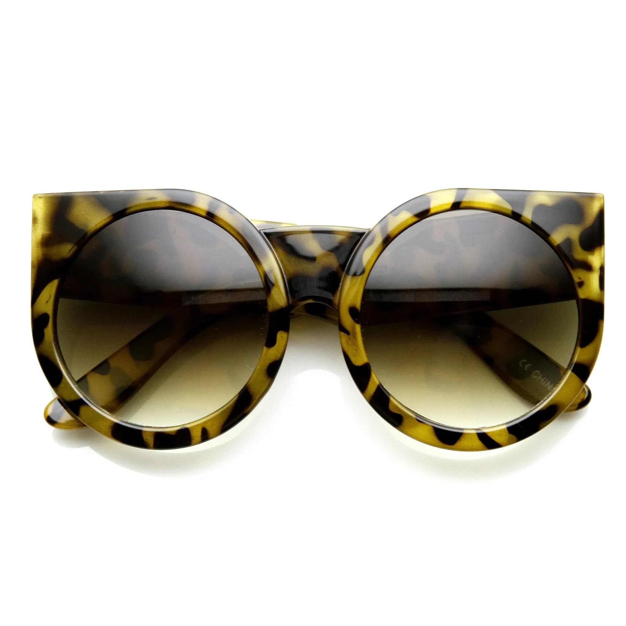 Women's Designer Super Bold Round Cat Eye Sunglasses 9278