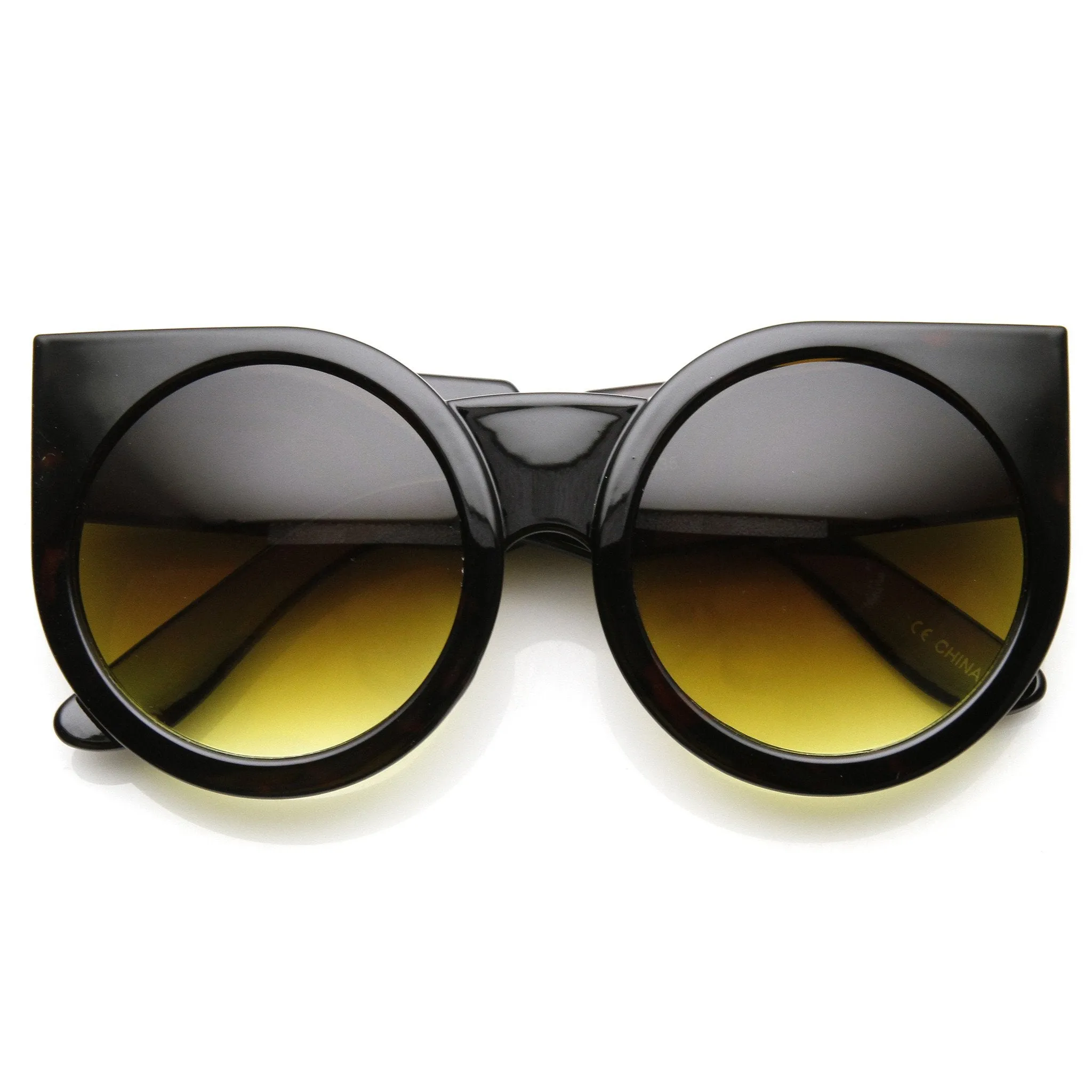 Women's Designer Super Bold Round Cat Eye Sunglasses 9278