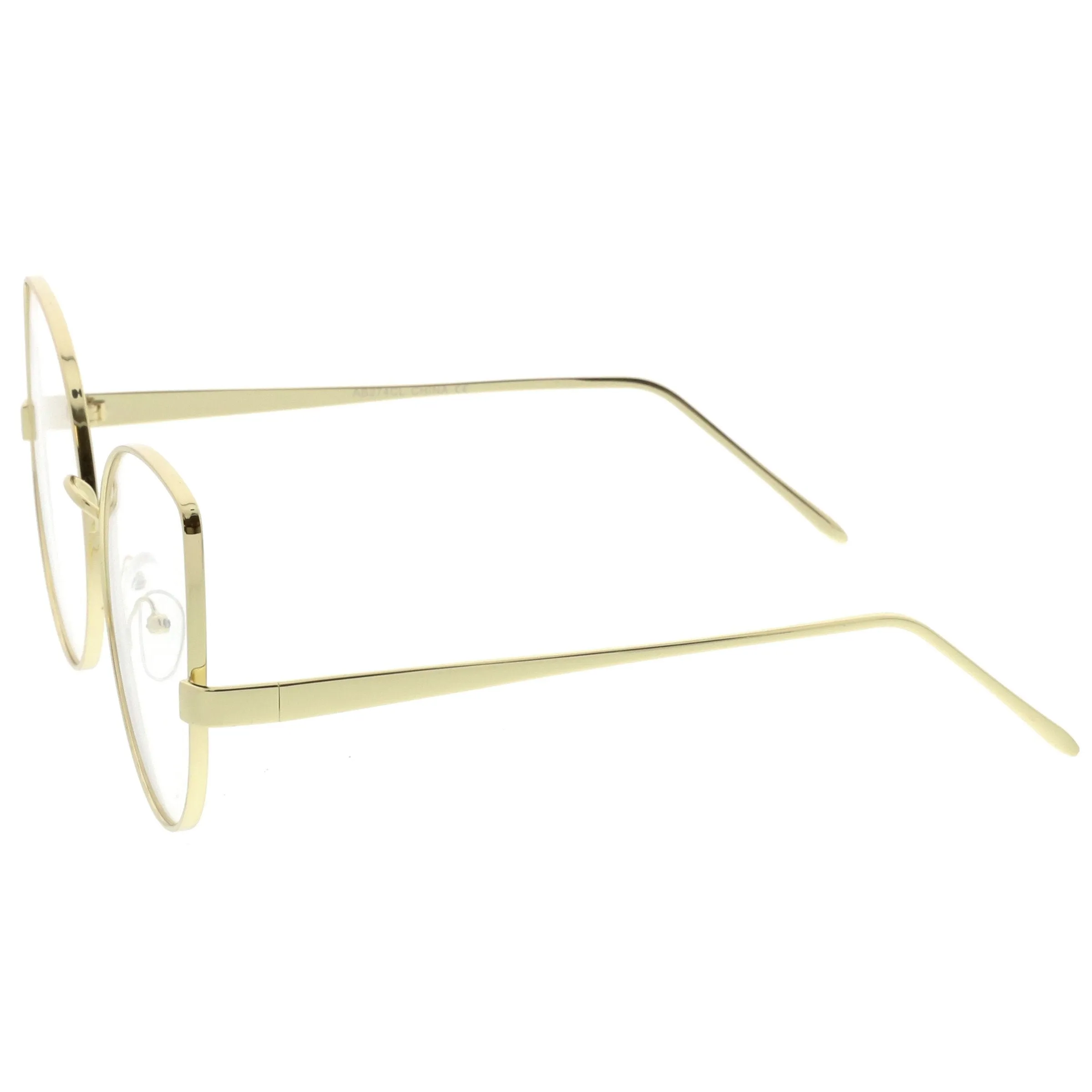 Women's Over Size Clear Flat Lens Cat Eye Glasses C302