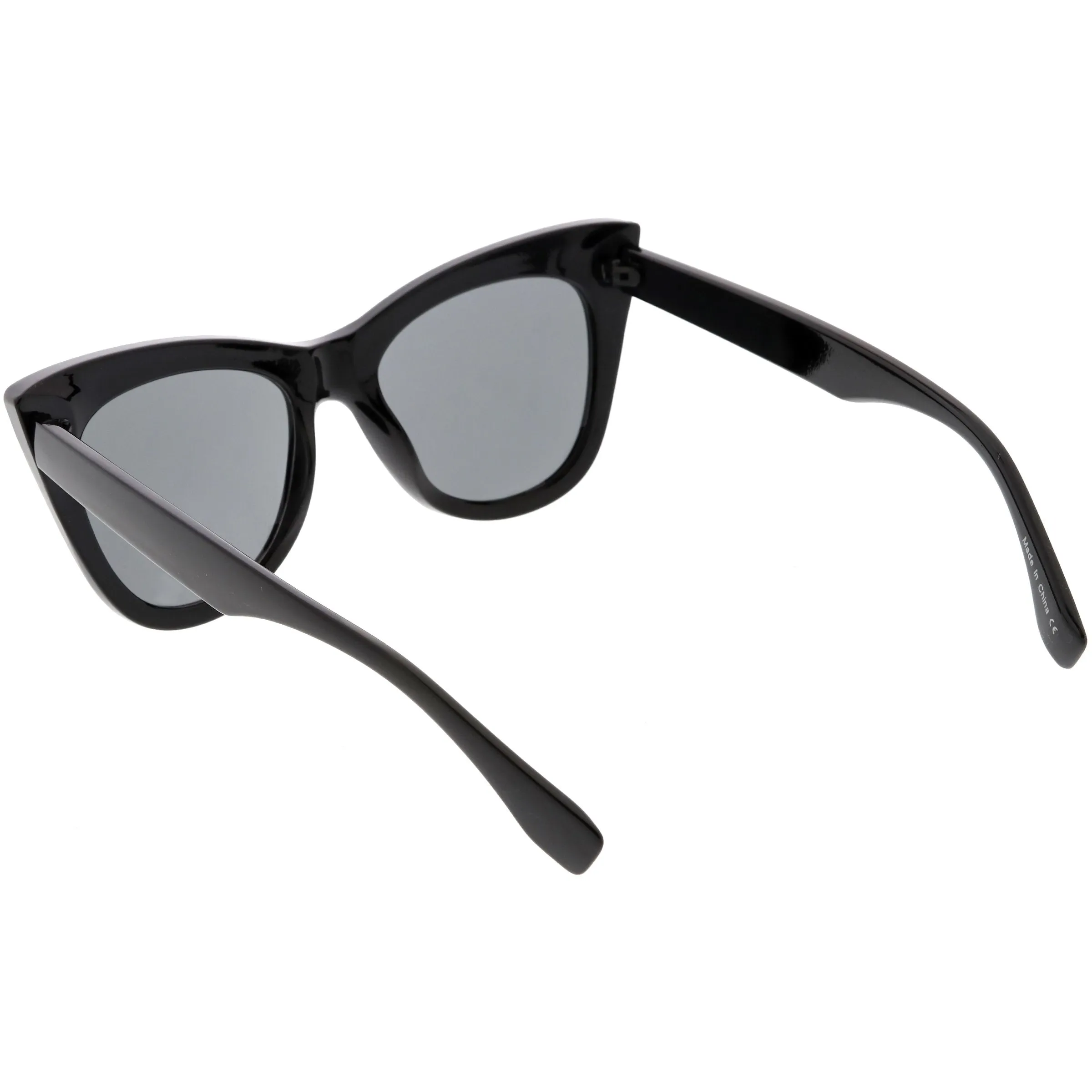 Women's Oversize Wide High Tip Rivets Cat Eye Sunglasses C851