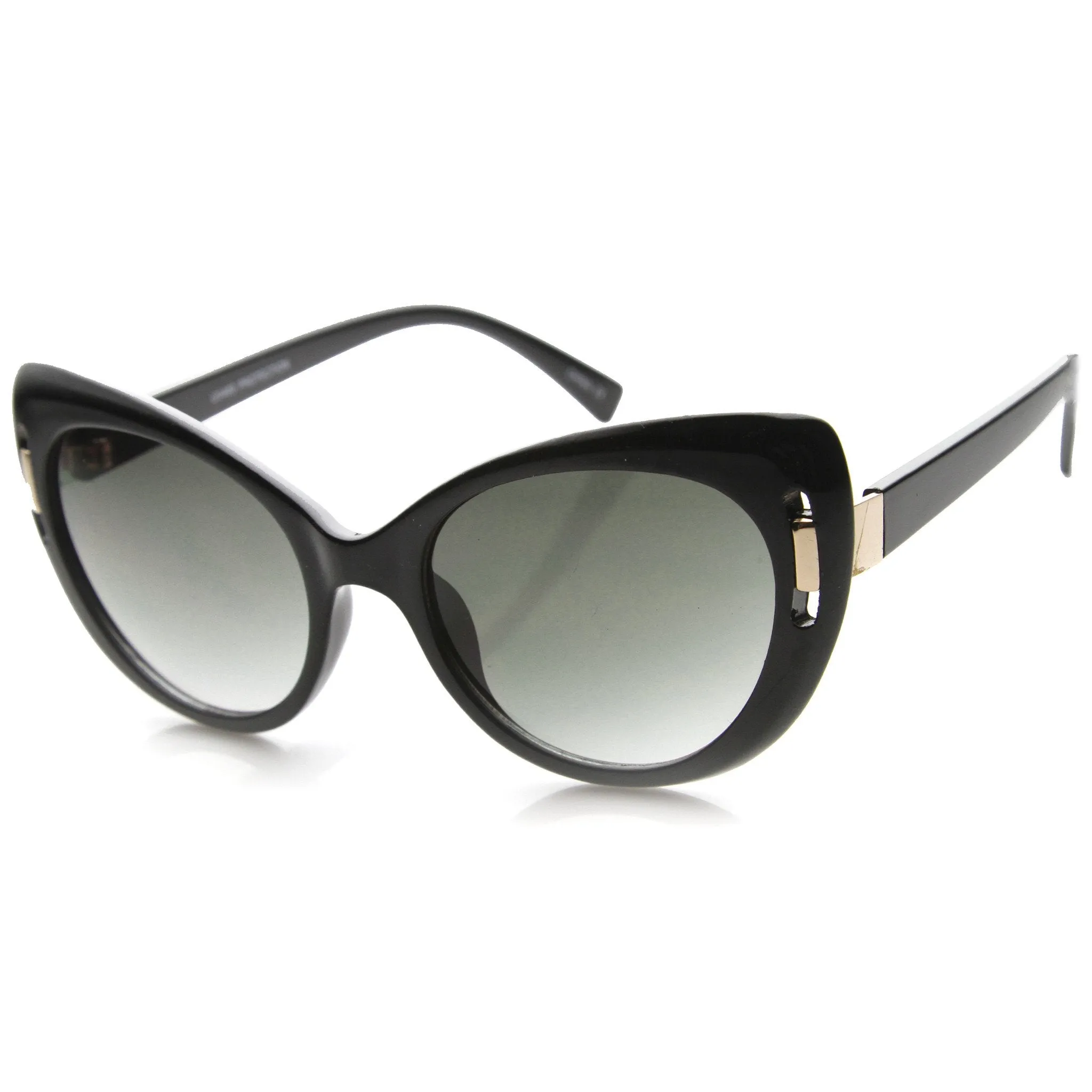 Women's Unique Temple Oversize Cat Eye Sunglasses 9794