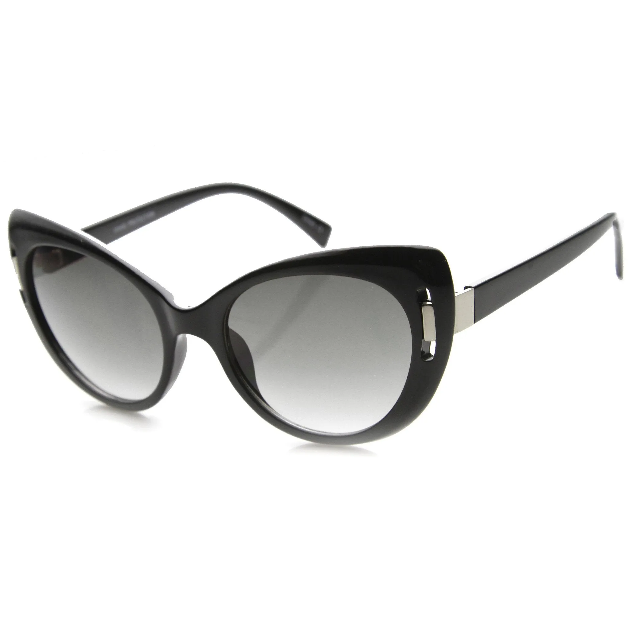 Women's Unique Temple Oversize Cat Eye Sunglasses 9794