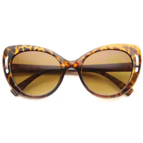 Women's Unique Temple Oversize Cat Eye Sunglasses 9794