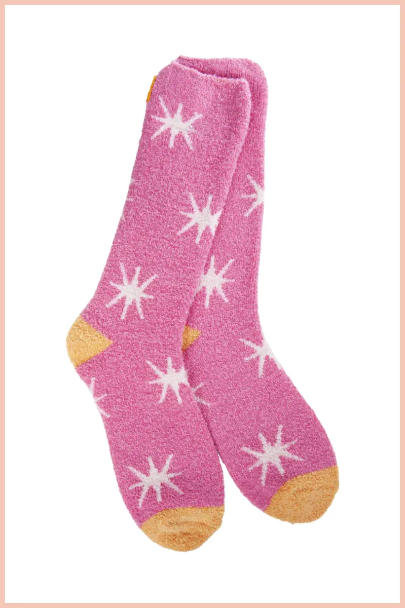 WORLD'S SOFTEST COZY COLLECTION SOCKS | STARBURST AZALEA