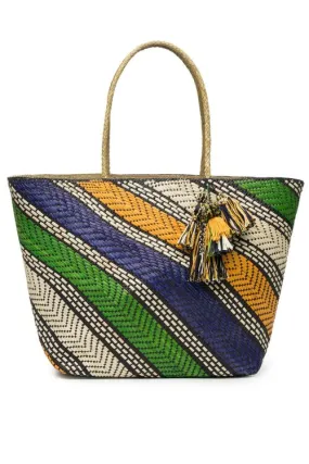 Woven Handbag With Tassels